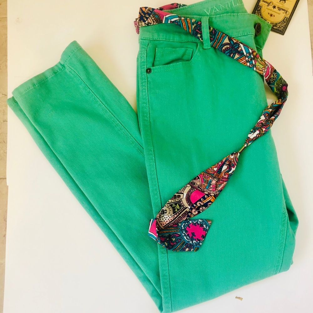 Vanilla Sky Mint Green Mid-rise Ankle Jeans (10)